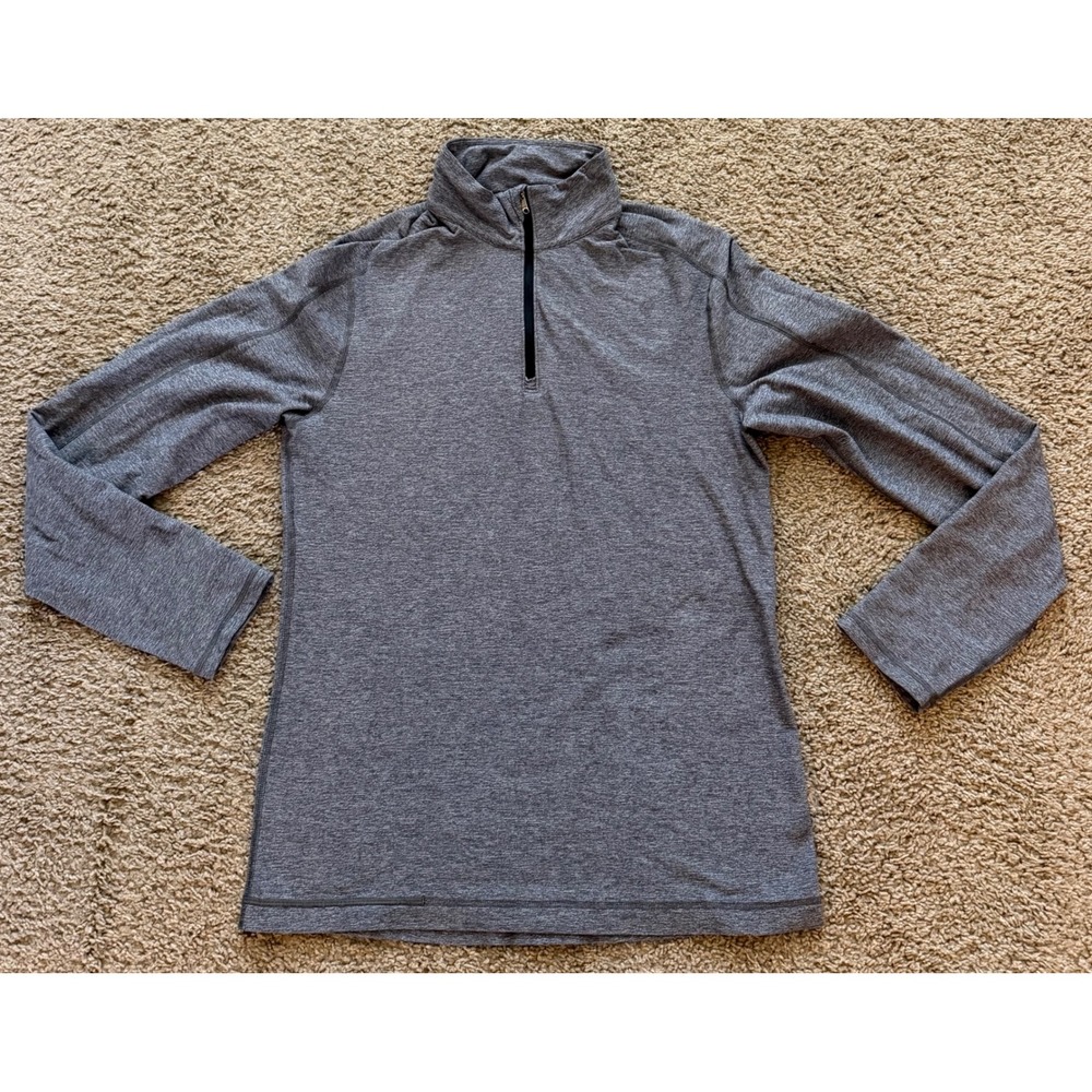Lululemon Mens Metal Vent Tech 1/4 Zip Pullover Heathered Grey Training Top